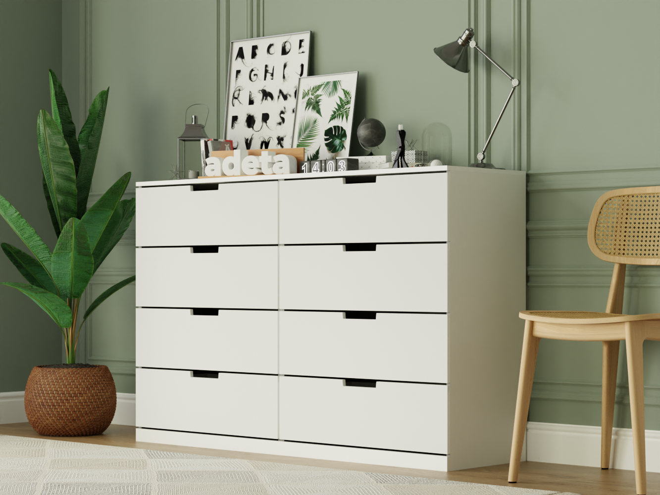 Комод Нордли 13 white ИКЕА (IKEA) изображение товара