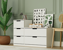 Изображение товара Комод Нордли 14 white ИКЕА (IKEA) на сайте adeta.ru